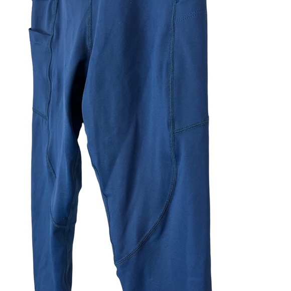 ZYIA ACTIVE Navy Blue Cropped Skinny Leggings Yoga Pants Pockets Workout 8 / 10 - Picture 8 of 16